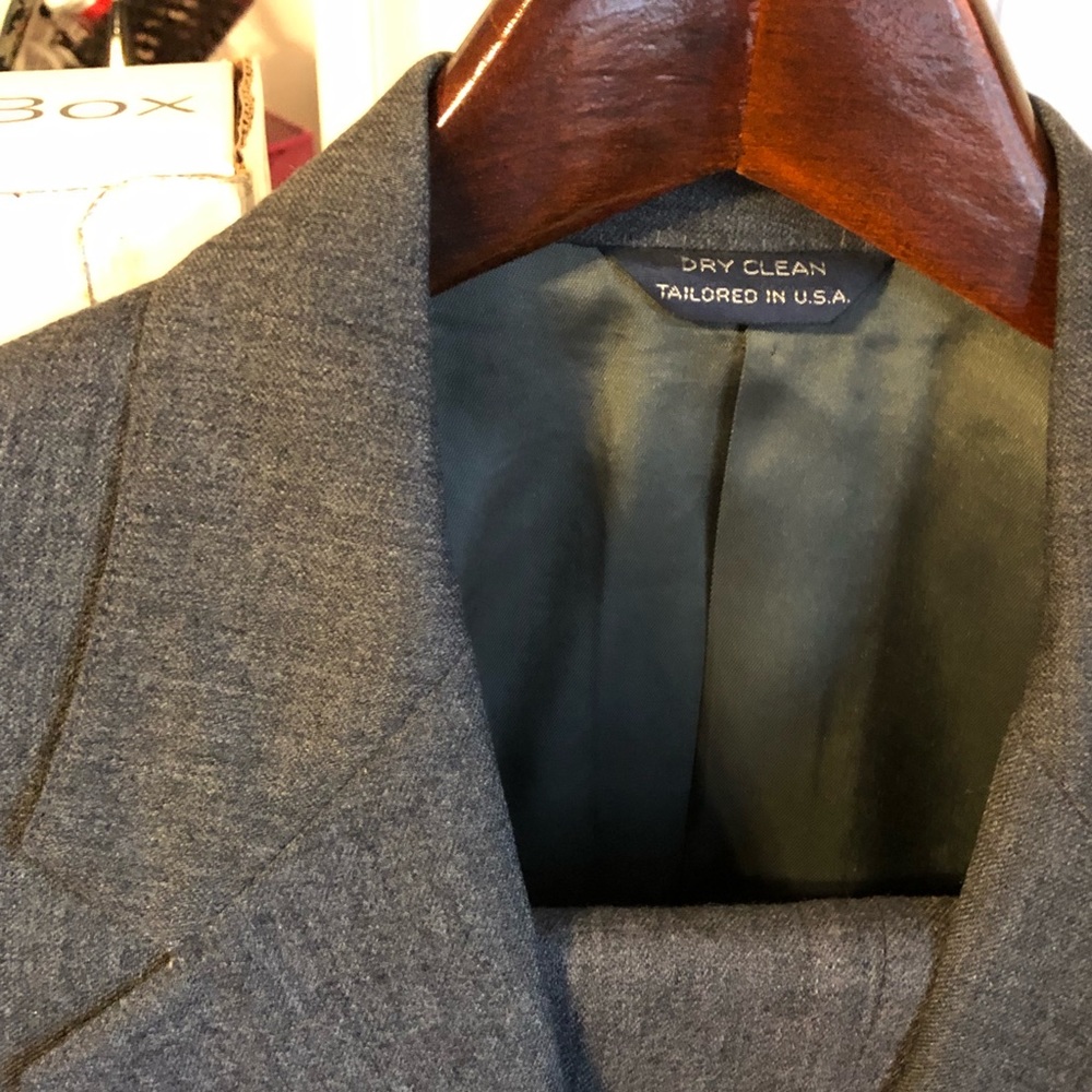 Charcoal Man in Wool Suit